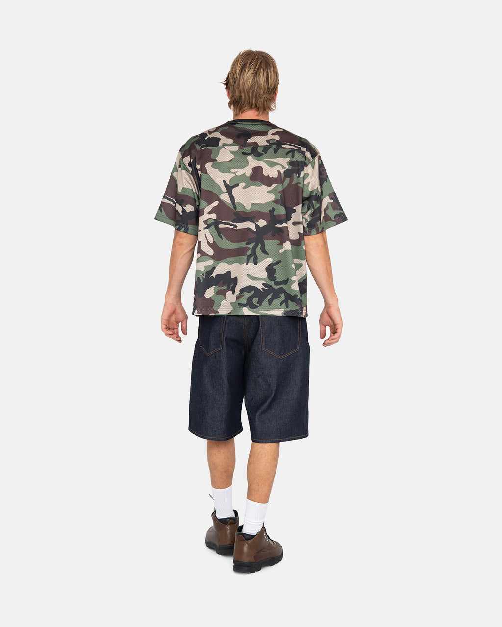 Stussy 4x4 Mesh Football Jersey Camo | 5619IQEMR