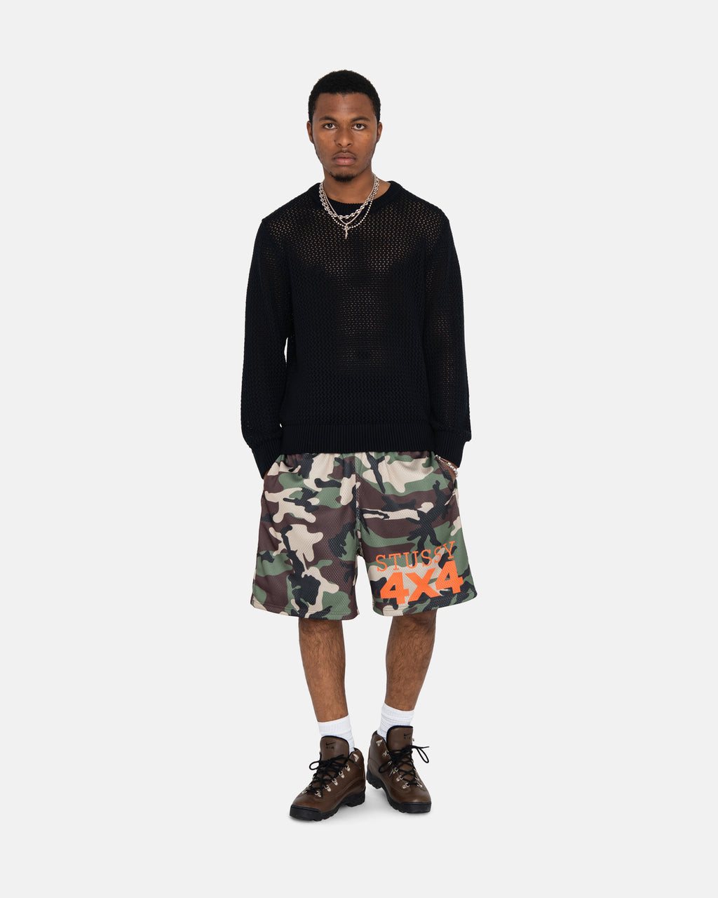 Stussy 4x4 Mesh Shorts Camo | 4608YZEKH