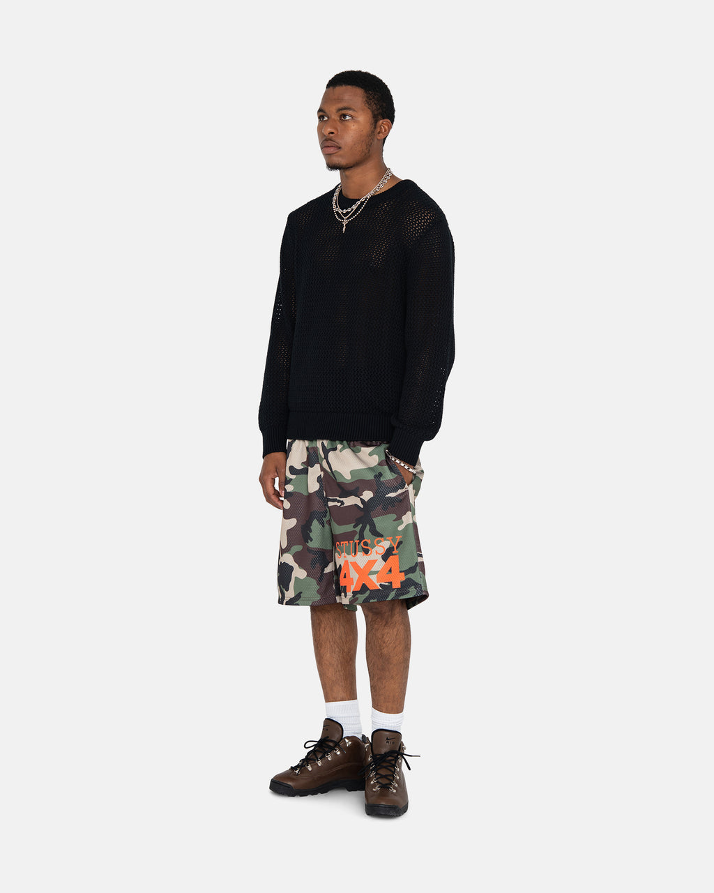 Stussy 4x4 Mesh Shorts Camo | 4608YZEKH