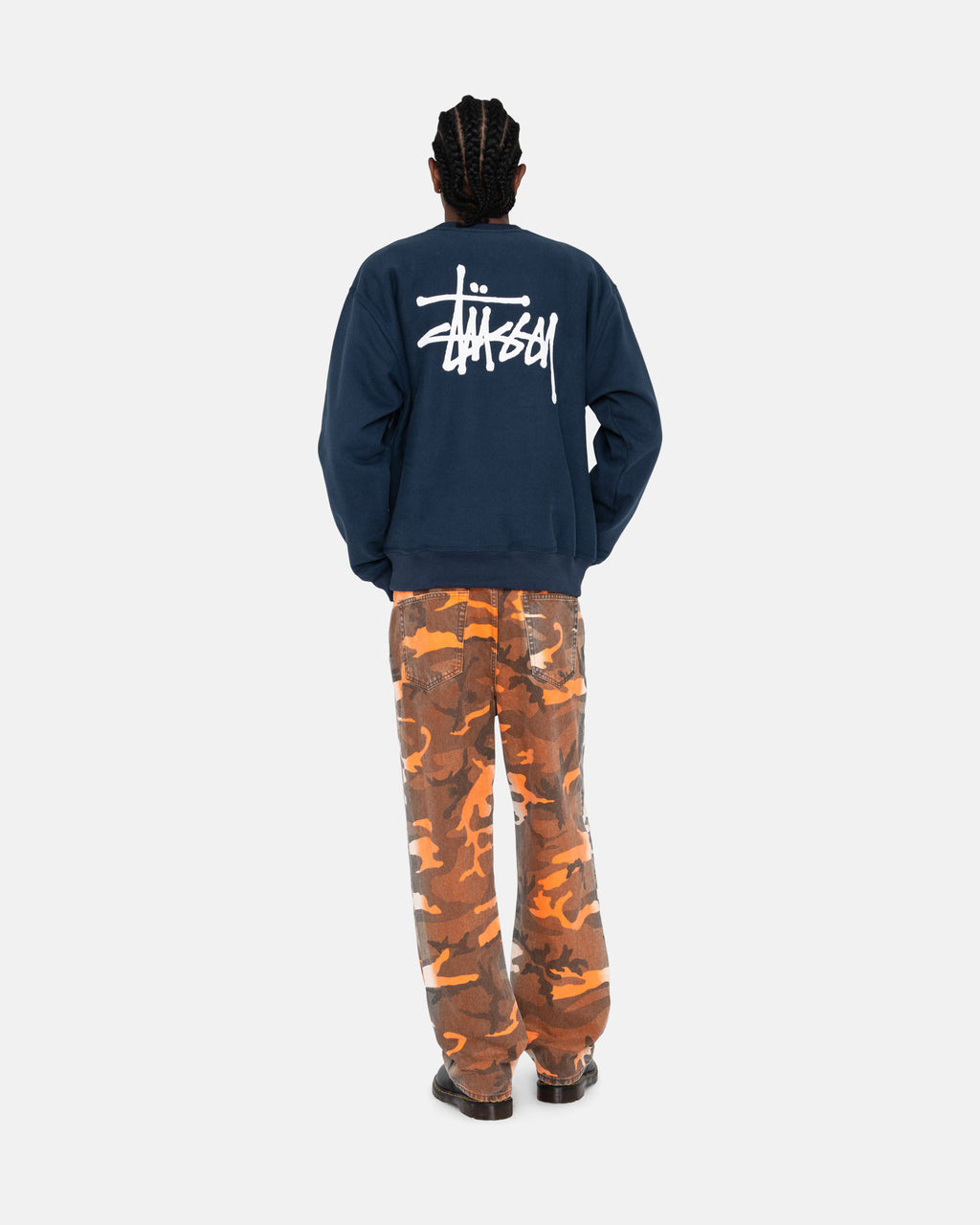 Stussy Basic Crew Shorts Mørkeblå | 7683XAIEH