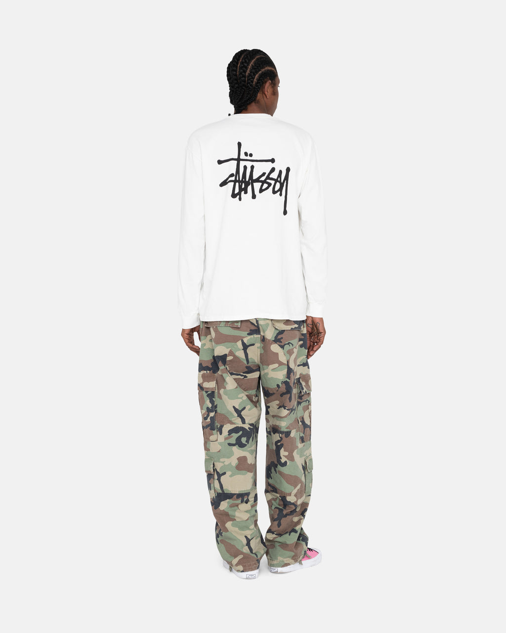 Stussy Basic Ls Løbe T-shirt Hvide | 7853CWTXU