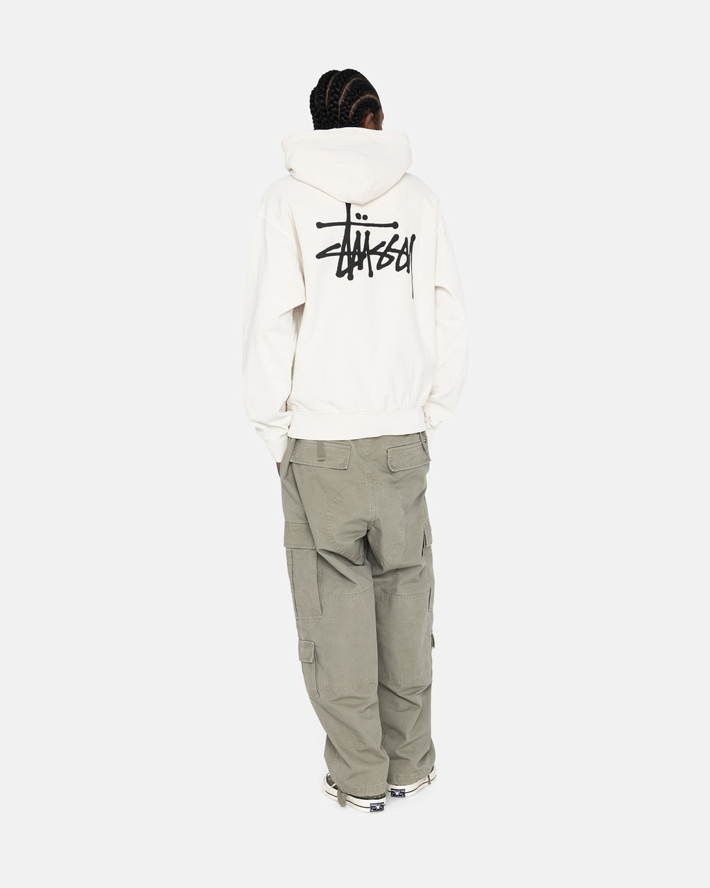 Stussy Basic Pigment Dyed Hættetrøje Beige | 3408FGZYS