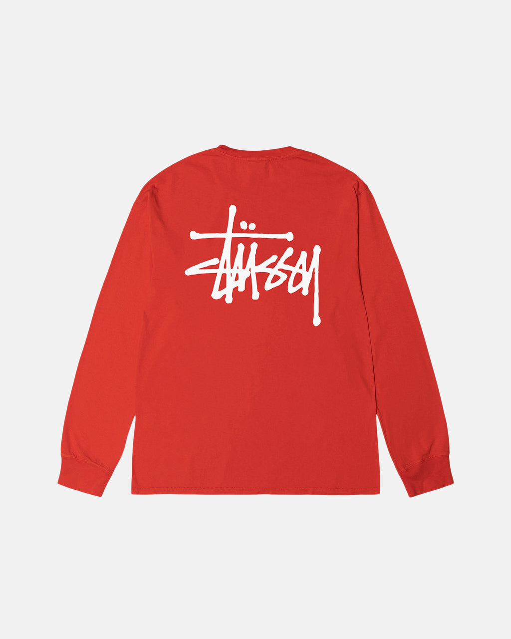 Stussy Basic Pigment Dyed Ls Løbe T-shirt Lyserød | 0135FNPAT