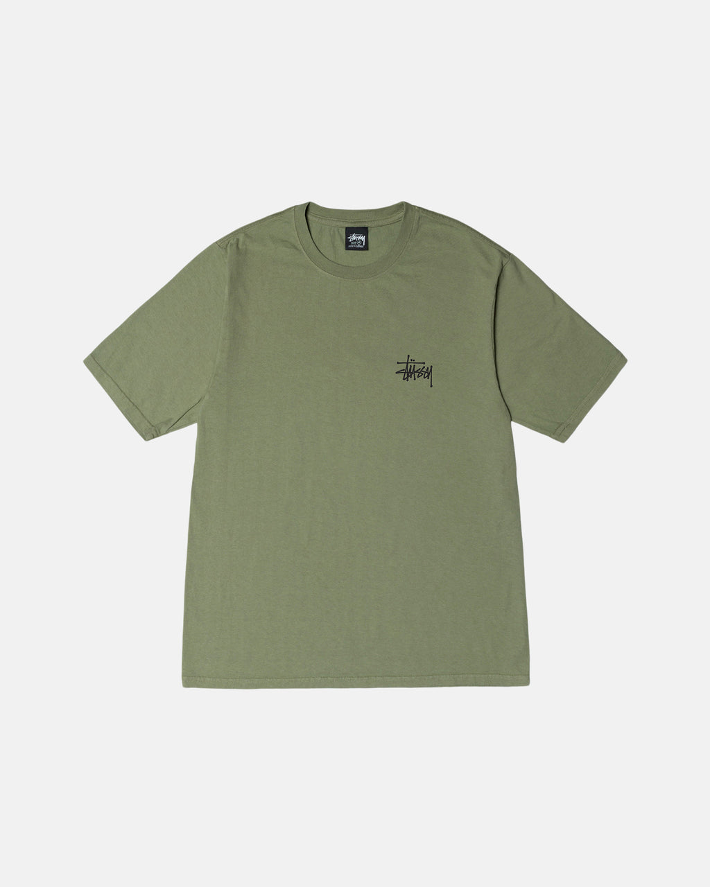 Stussy Basic Pigment Dyed Løbe T-shirt Artichoke | 8715XAGPR