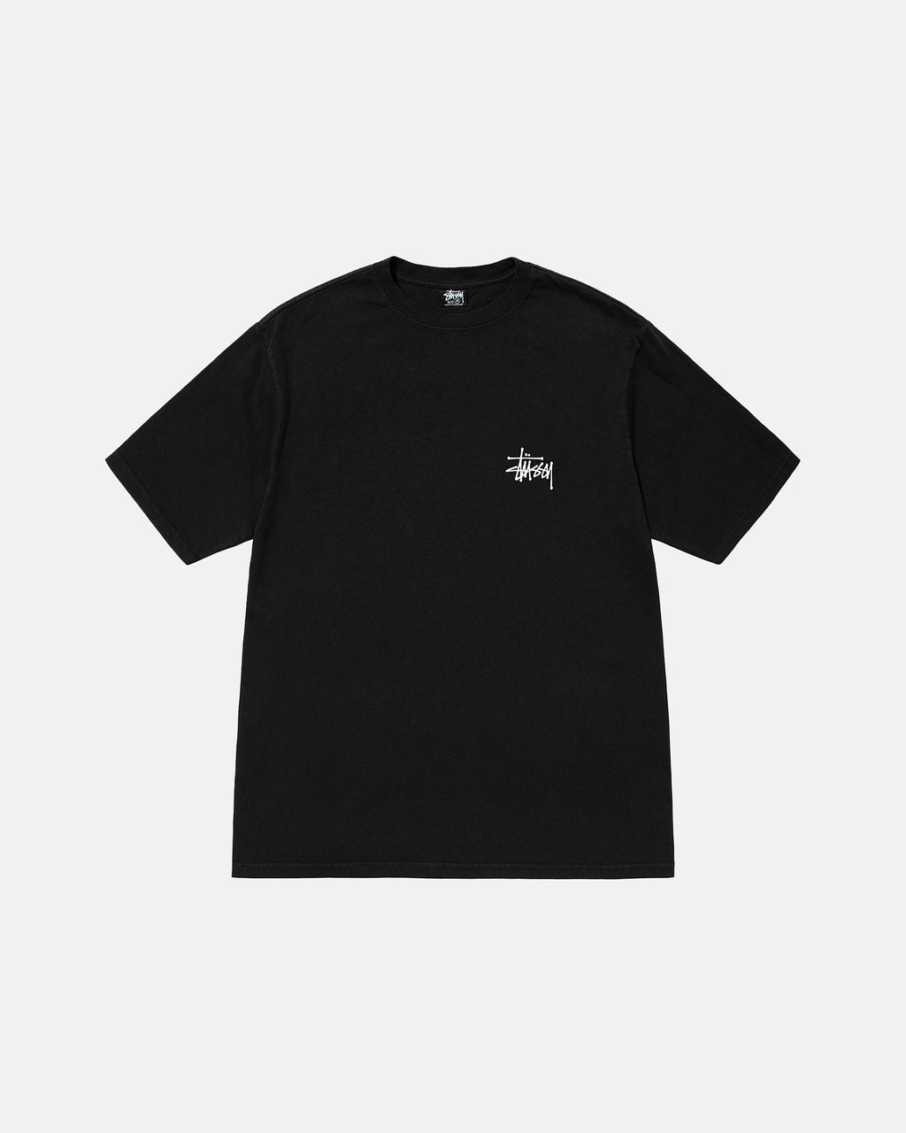 Stussy Basic Pigment Dyed Løbe T-shirt Sort | 2076BZWMC