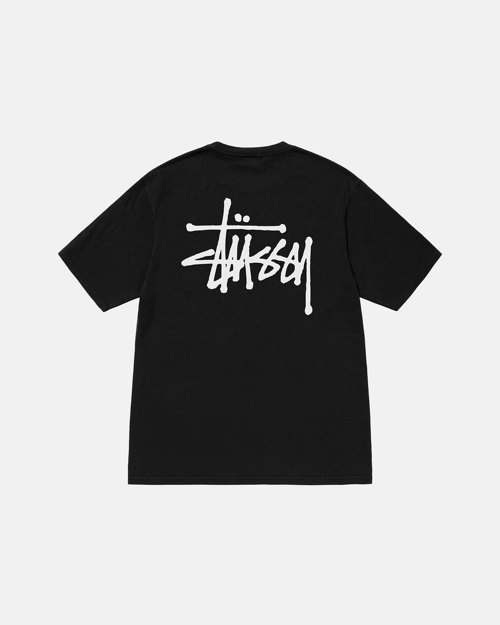 Stussy Basic Pigment Dyed Løbe T-shirt Sort | 2076BZWMC