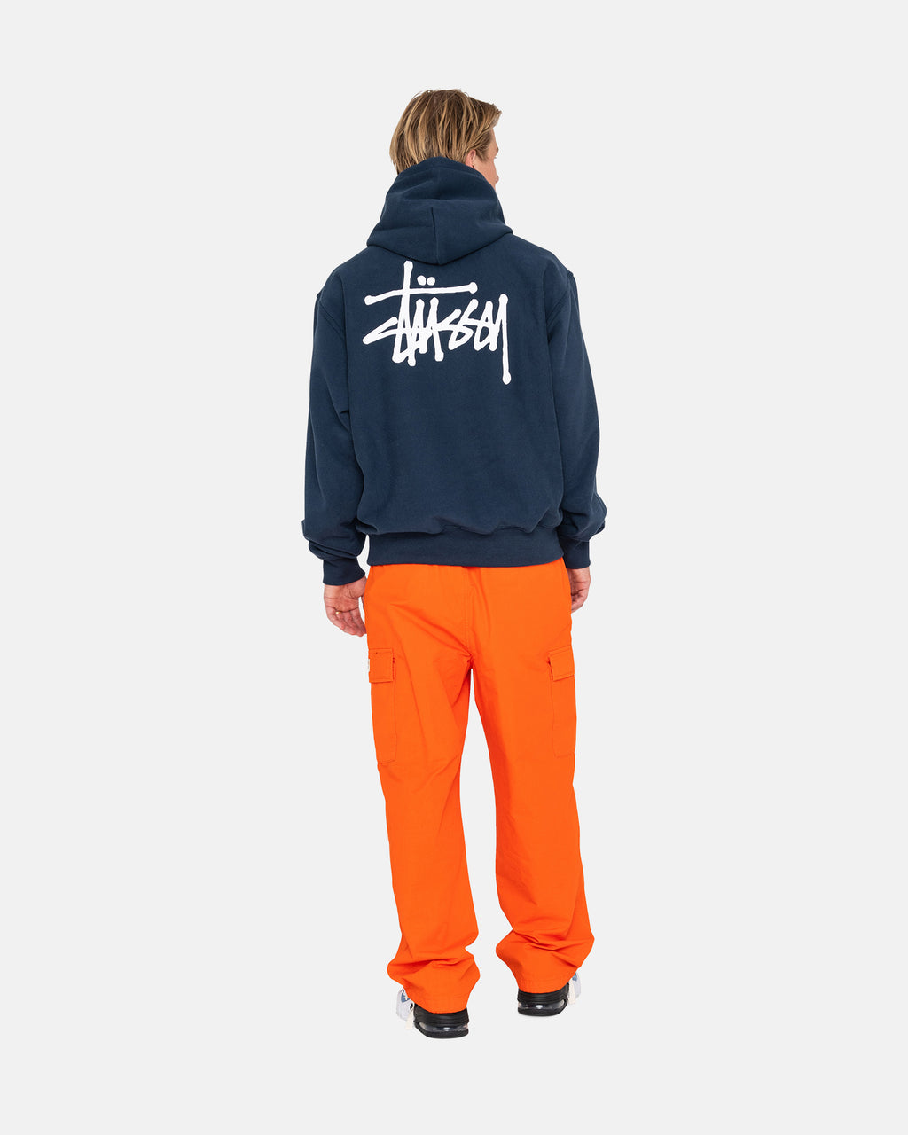 Stussy Basic Stüssy Hættetrøje Mørkeblå | 1530GZOYL