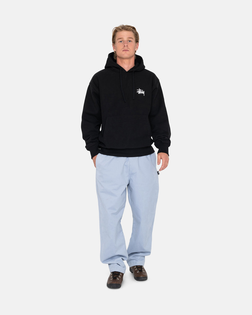 Stussy Basic Stüssy Hættetrøje Sort | 2759KRHSQ