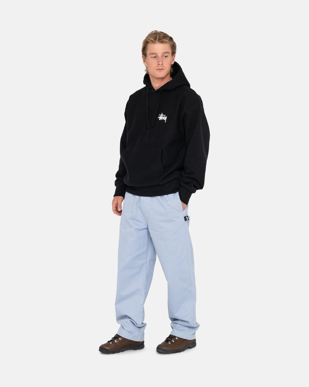 Stussy Basic Stüssy Hættetrøje Sort | 2759KRHSQ