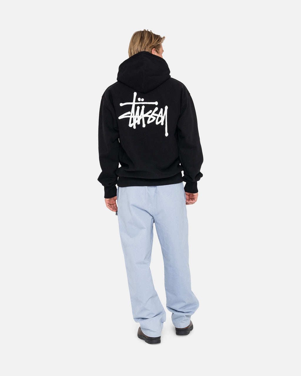 Stussy Basic Stüssy Hættetrøje Sort | 2759KRHSQ