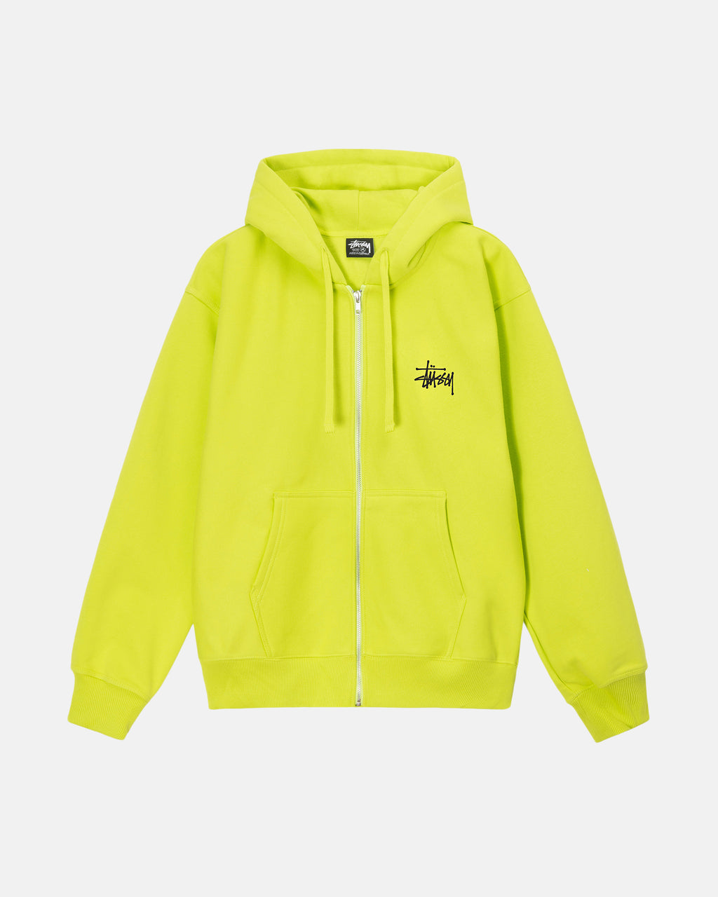 Stussy Basic Zip Hættetrøje Keylime | 8652BAPGV