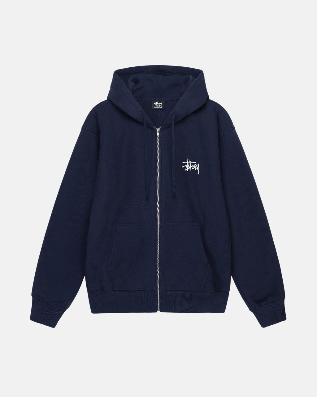 Stussy Basic Zip Hættetrøje Mørkeblå | 9564ZTJVC