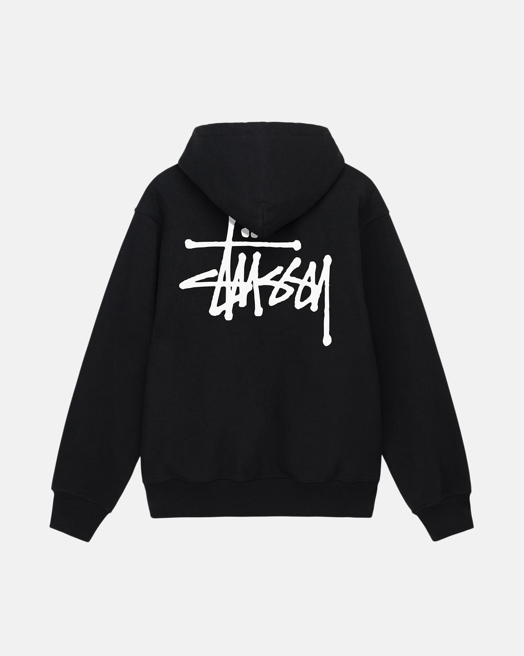 Stussy Basic Zip Hættetrøje Sort | 5637ZIMGT