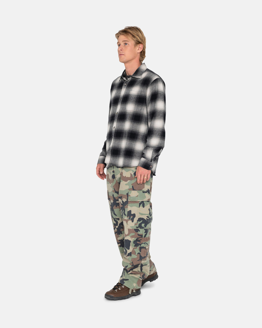 Stussy Bay Plaid Skjorte Grå | 8306LCFOS