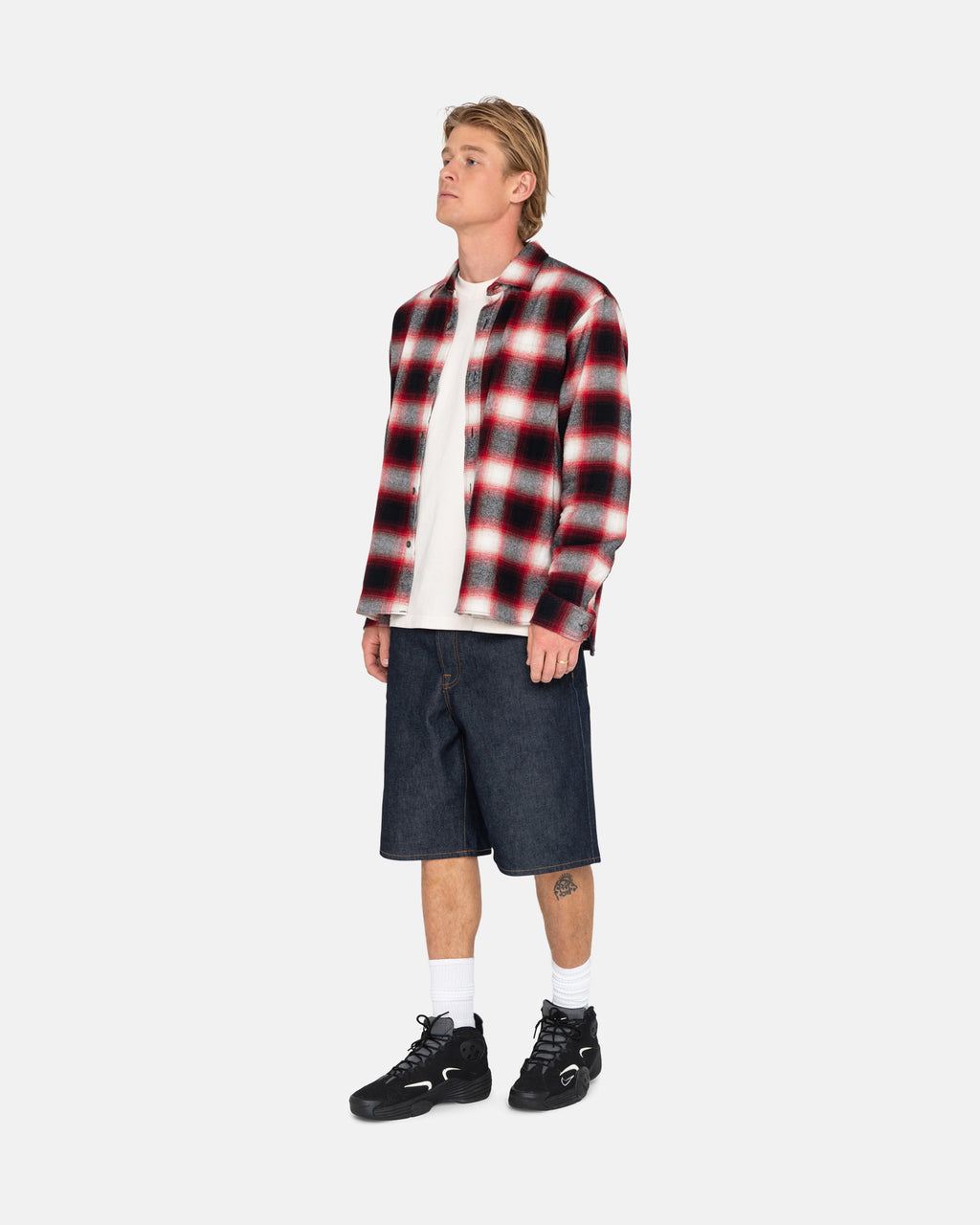 Stussy Bay Plaid Skjorte Rød | 4698ZMPEA