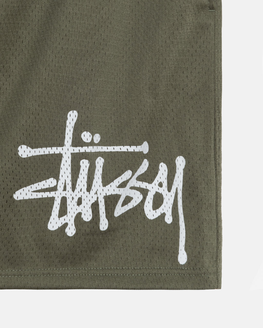 Stussy Big Basic Mesh Shorts Olivengrøn | 8467MWDFS