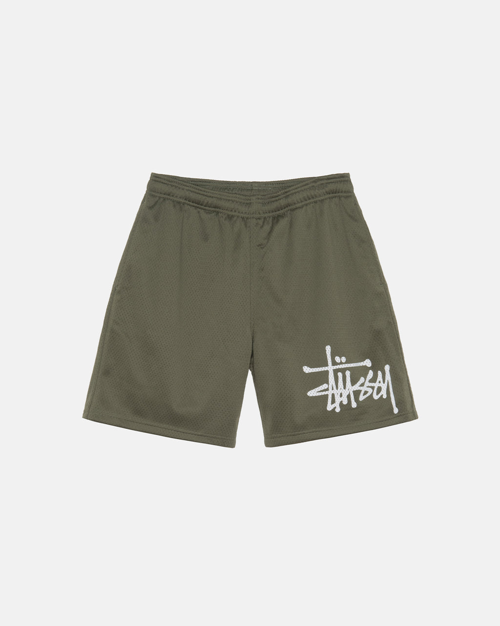 Stussy Big Basic Mesh Shorts Olivengrøn | 8467MWDFS