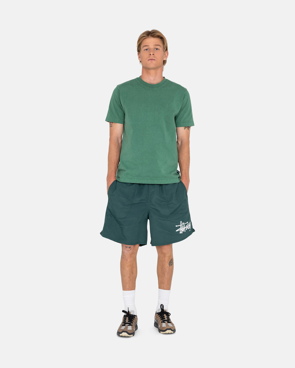 Stussy Big Basic Strand Shorts Atlantic | 7064UCNGL