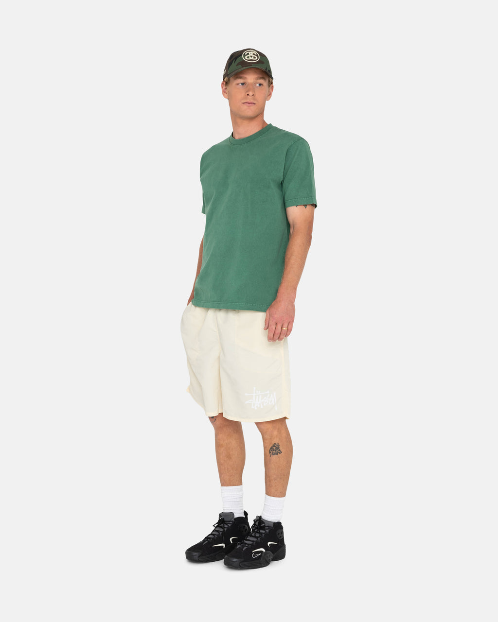 Stussy Big Basic Strand Shorts Hvide | 0798WTROK