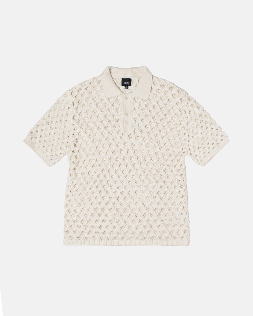 Stussy Big Mesh Polo Trøjer Hvide | 7035TXDZB