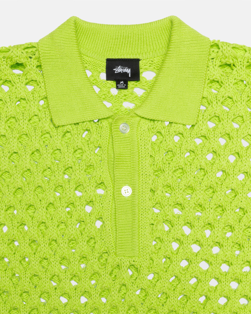 Stussy Big Mesh Polo Trøjer Lysegrøn | 1798HTOUL