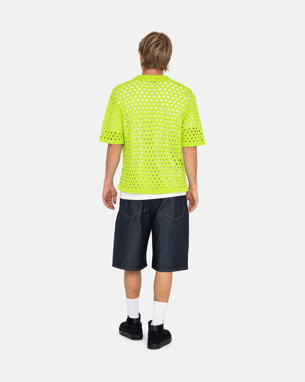 Stussy Big Mesh Polo Trøjer Lysegrøn | 1798HTOUL