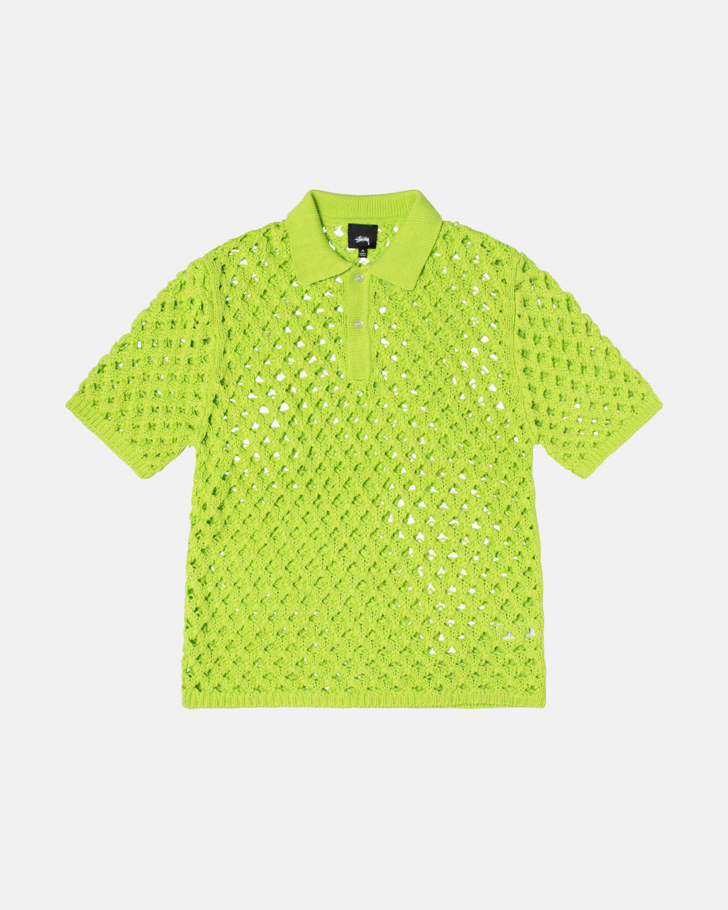 Stussy Big Mesh Polo Trøjer Lysegrøn | 1798HTOUL