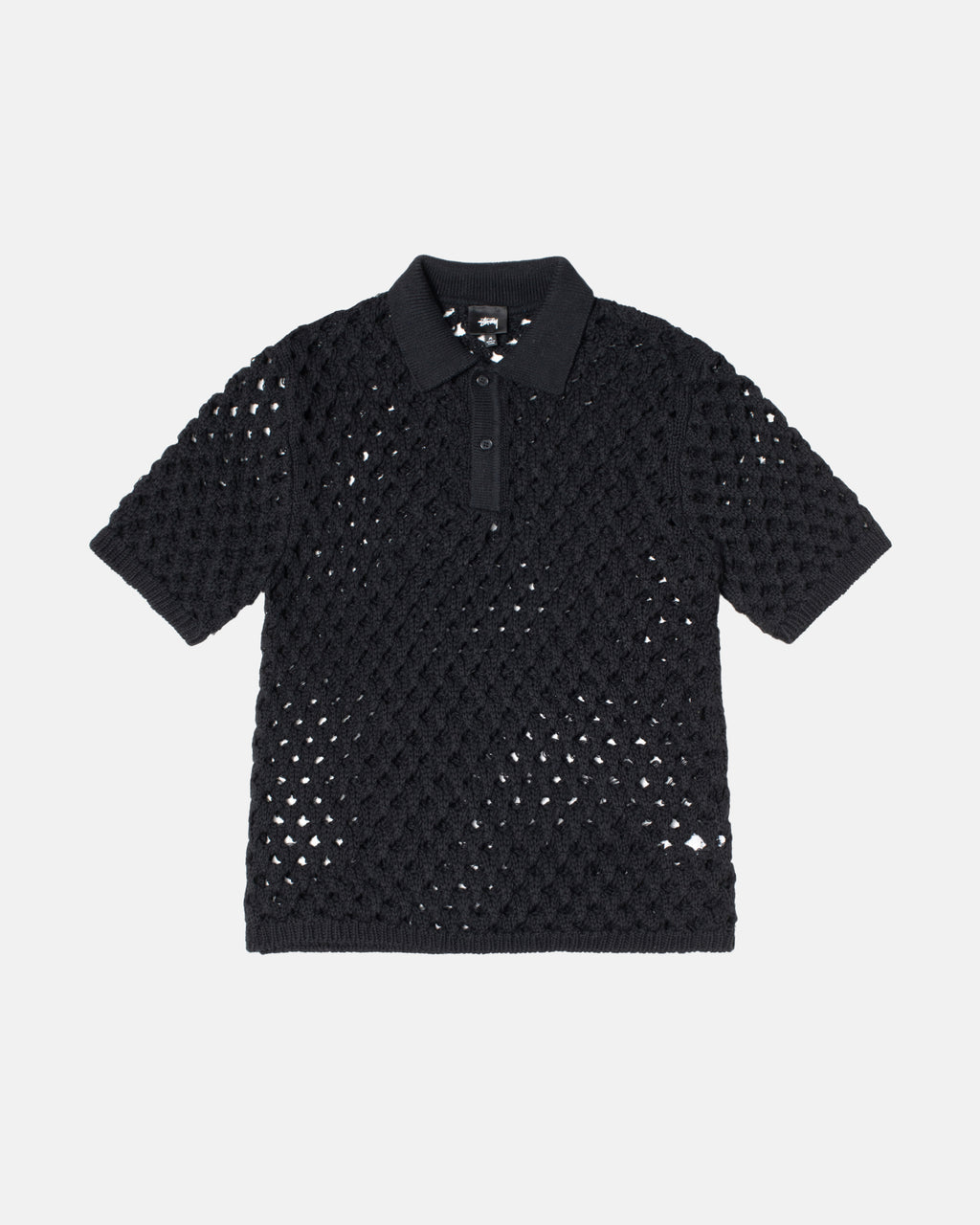 Stussy Big Mesh Polo Trøjer Sort | 8437AHTGD