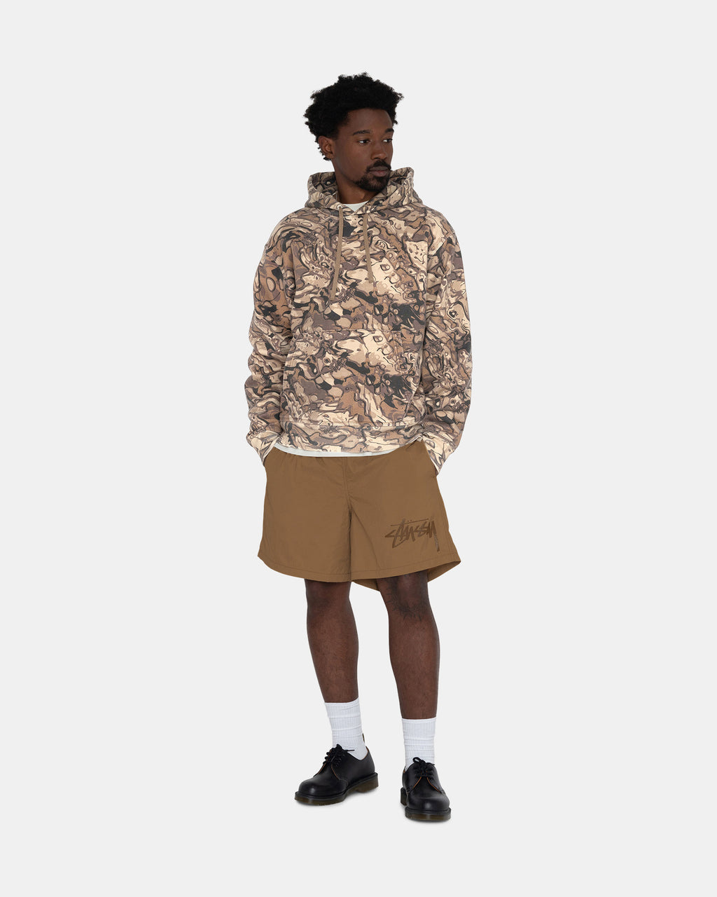 Stussy Big Stock Nylon Shorts Guld | 5738DOUTH