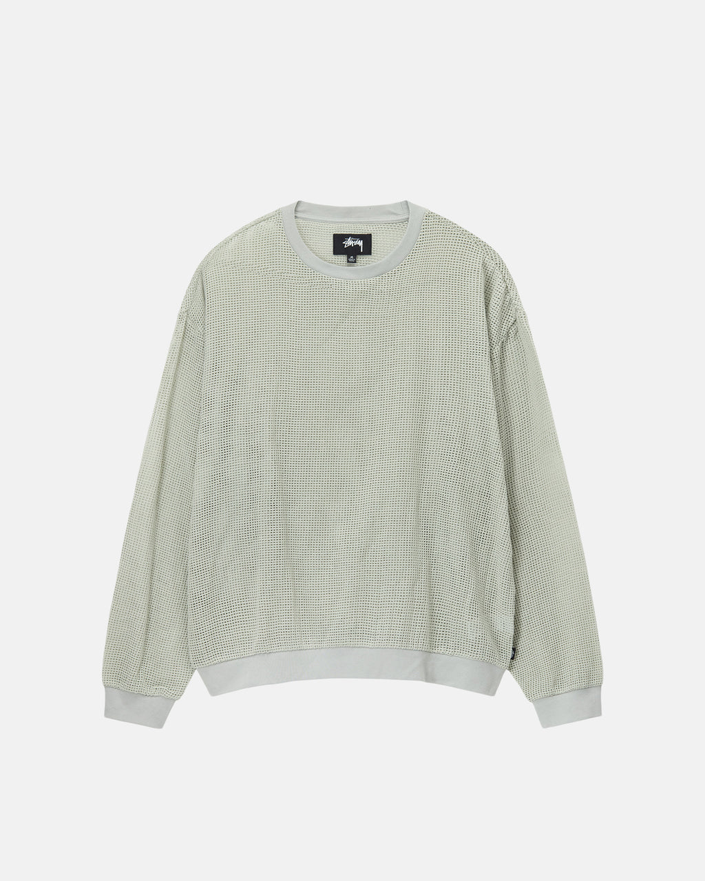 Stussy Bomulds Mesh Ls Crew Skjorte Beige | 5028SDIQO