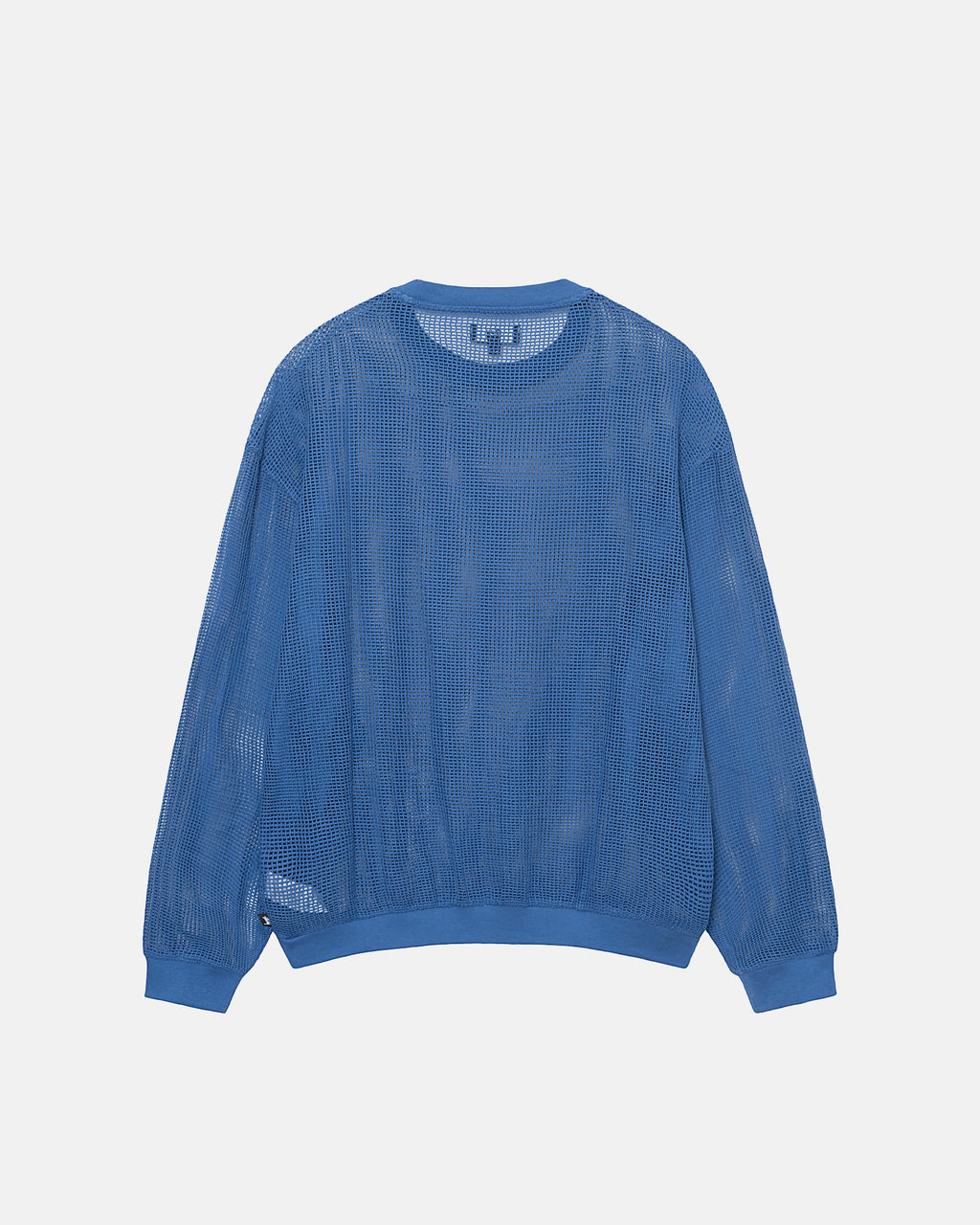 Stussy Bomulds Mesh Ls Crew Skjorte Blå | 7583LVWEP