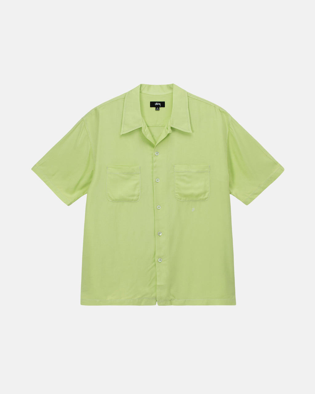 Stussy Contrast Pick Stitched Skjorte Lysegrøn | 9136WFKOJ