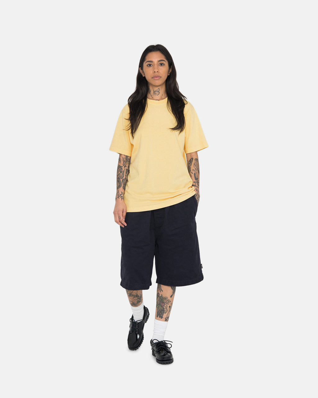 Stussy Heavyweight Pigment Dyed Crew Løbe T-shirt Gul | 1026DJIVC