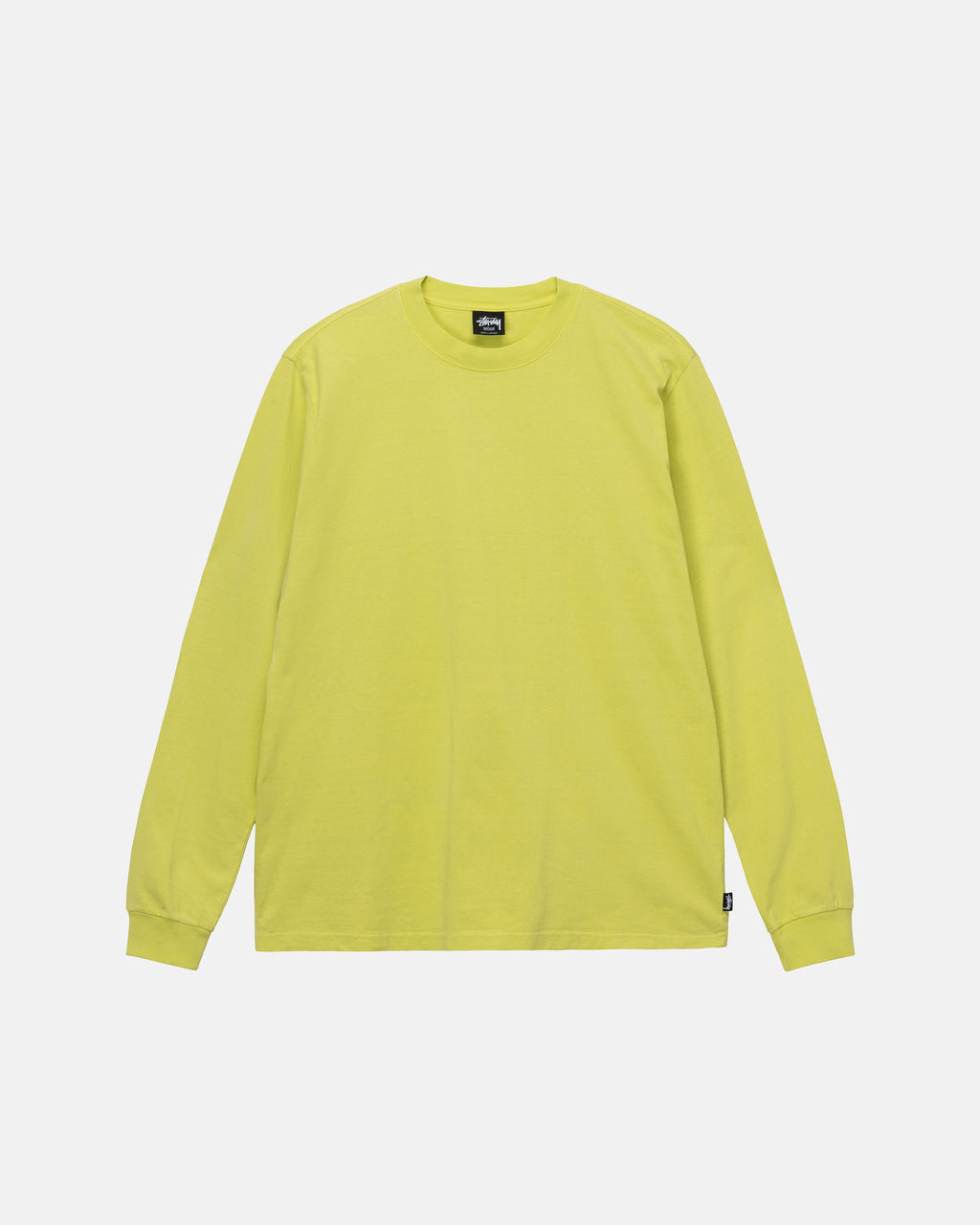 Stussy Heavyweight Pigment Dyed Ls Crew Skjorte Gul | 1324ONSTP