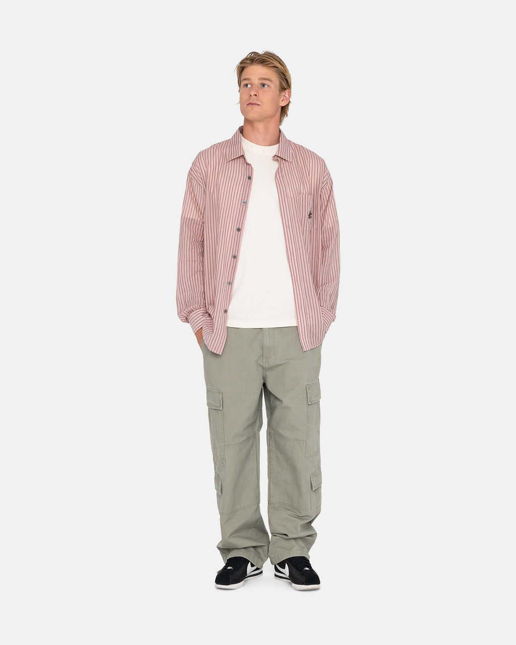 Stussy Lette Classic Skjorte Mørkerød | 7802RCNMI