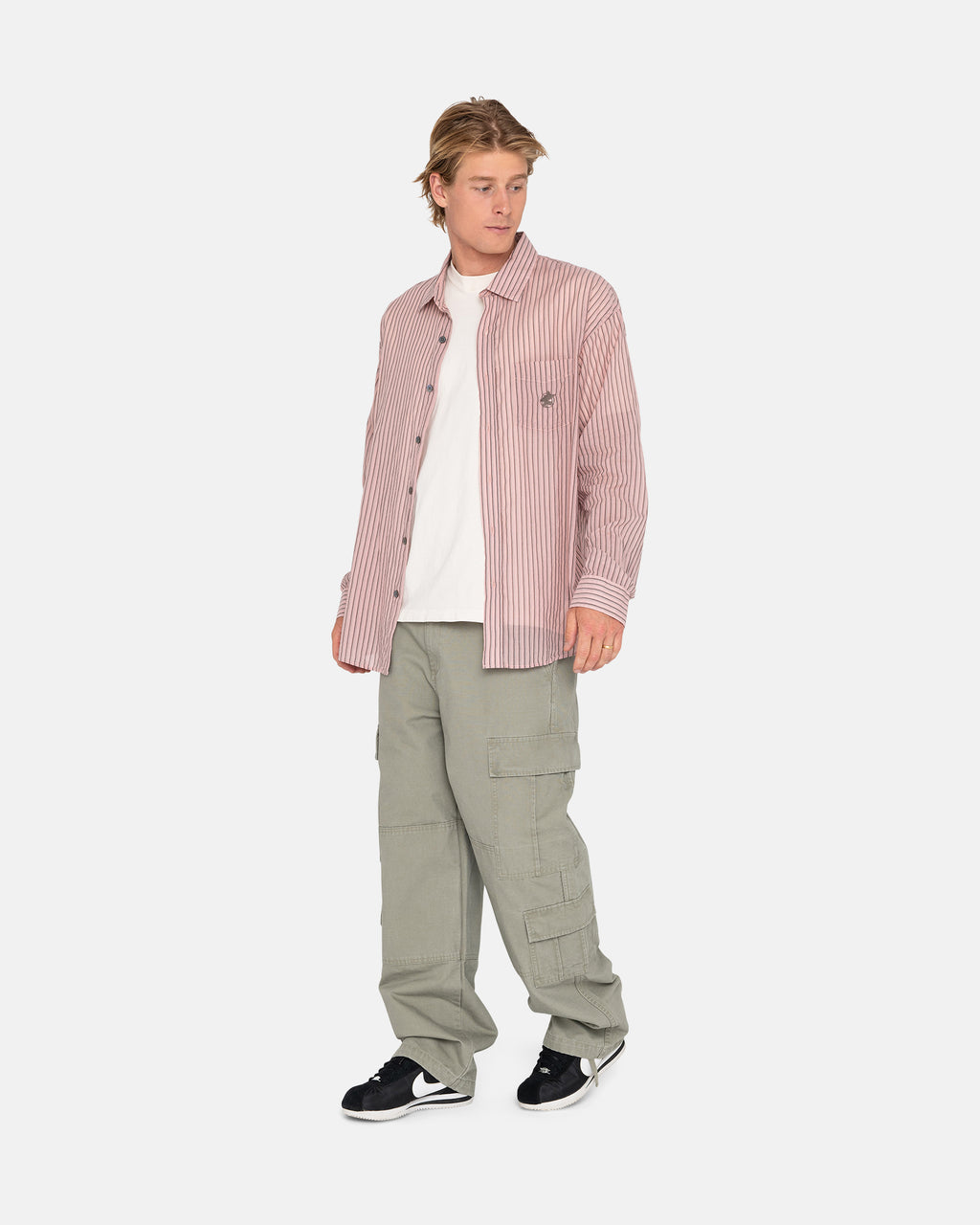 Stussy Lette Classic Skjorte Mørkerød | 7802RCNMI