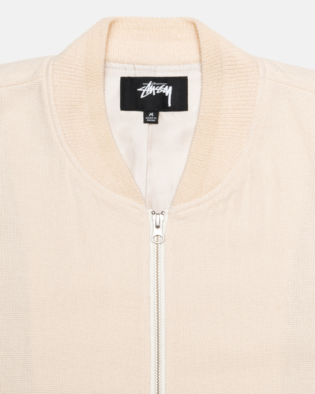 Stussy Linen Beach Bomber Jakke Beige | 9684BUSXV