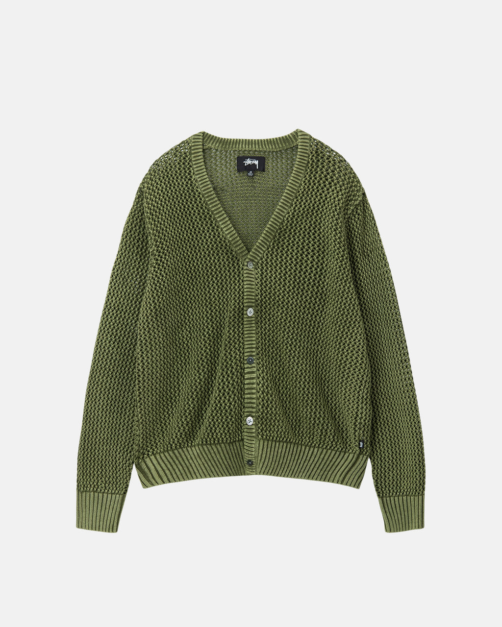 Stussy Loose Gauge Cardigan Trøjer Olivengrøn | 2516XUDYG