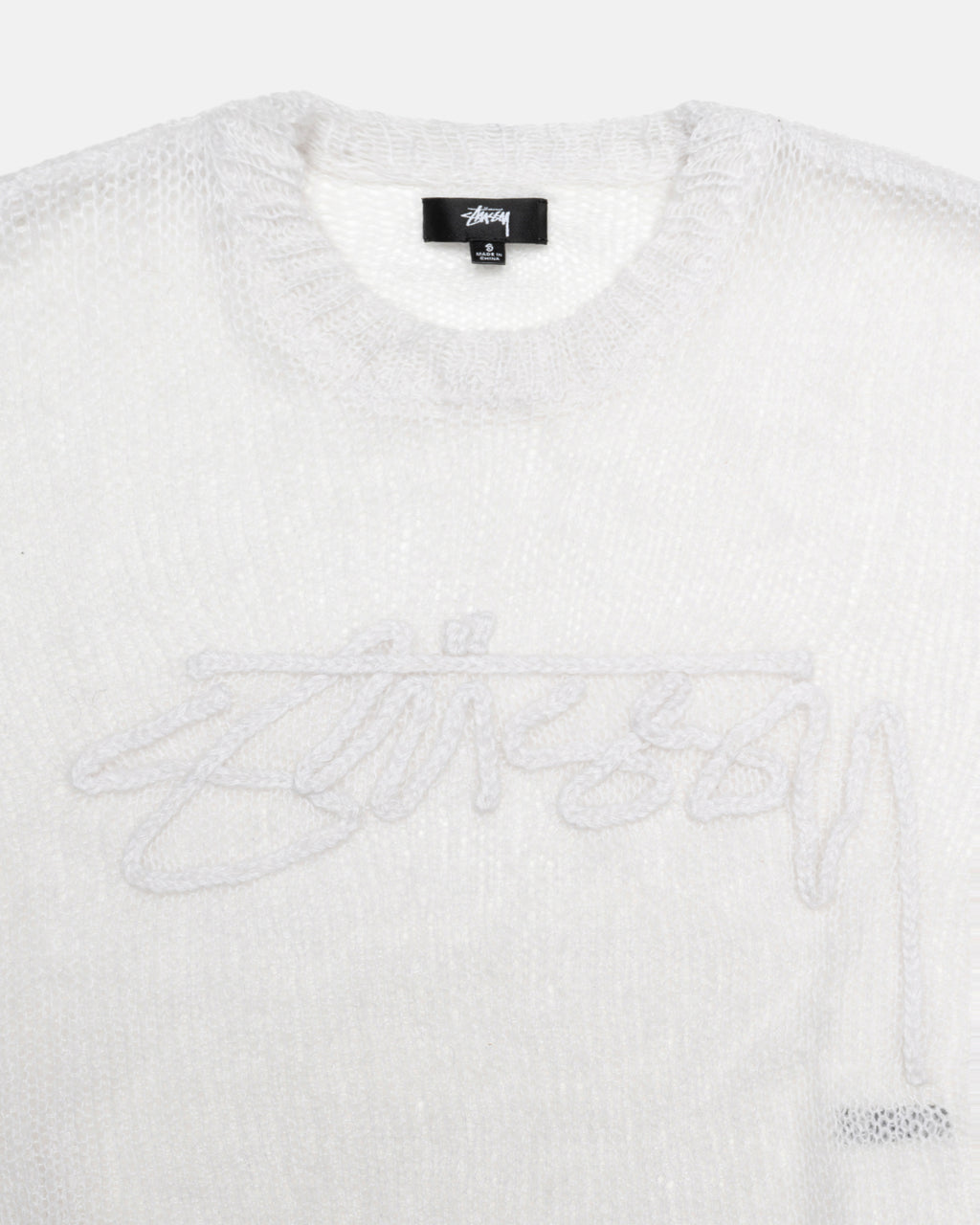 Stussy Loose Knit Logo Trøjer Beige | 7638VFKUQ