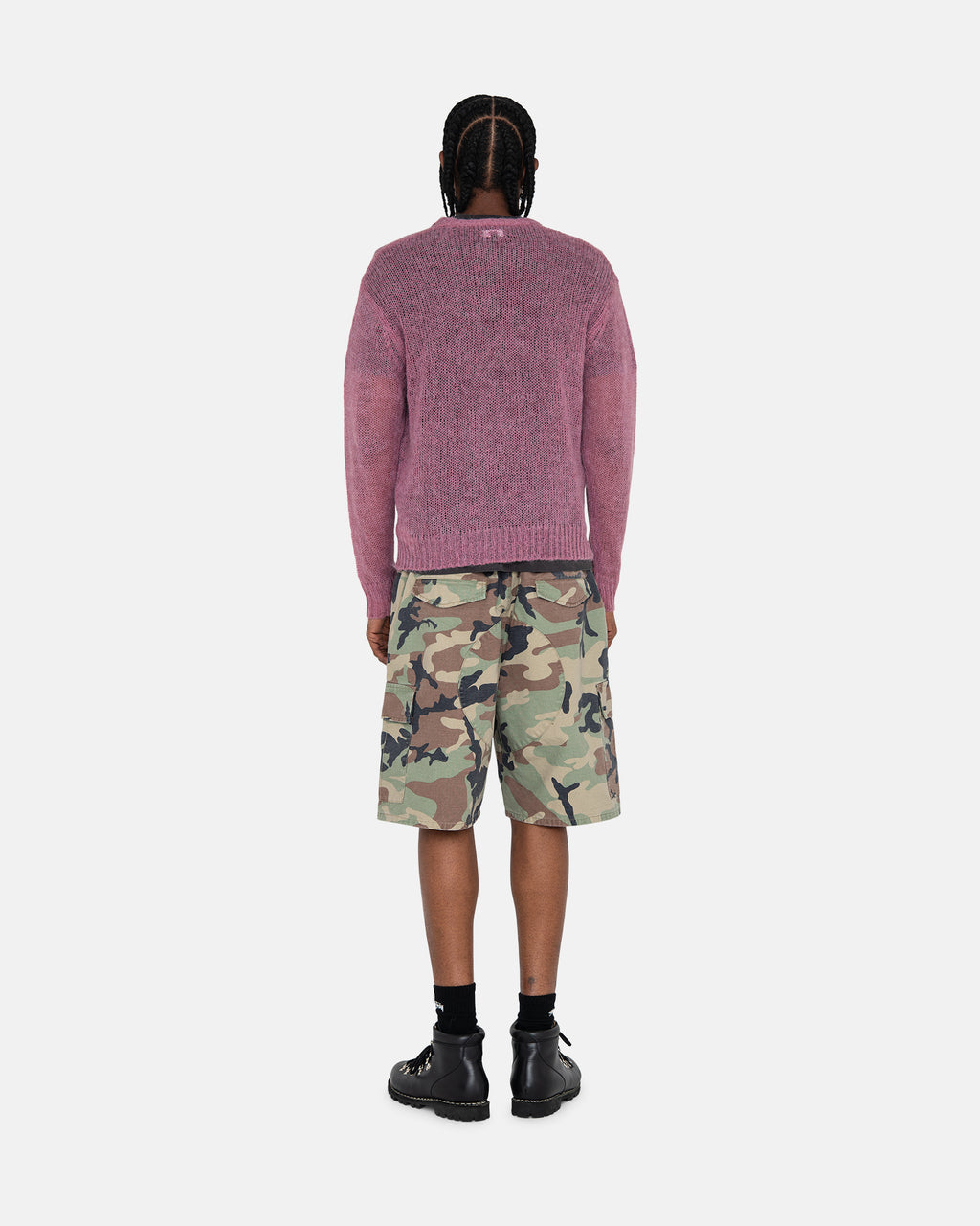 Stussy Loose Knit Logo Trøjer Lilla | 7682YAUWQ