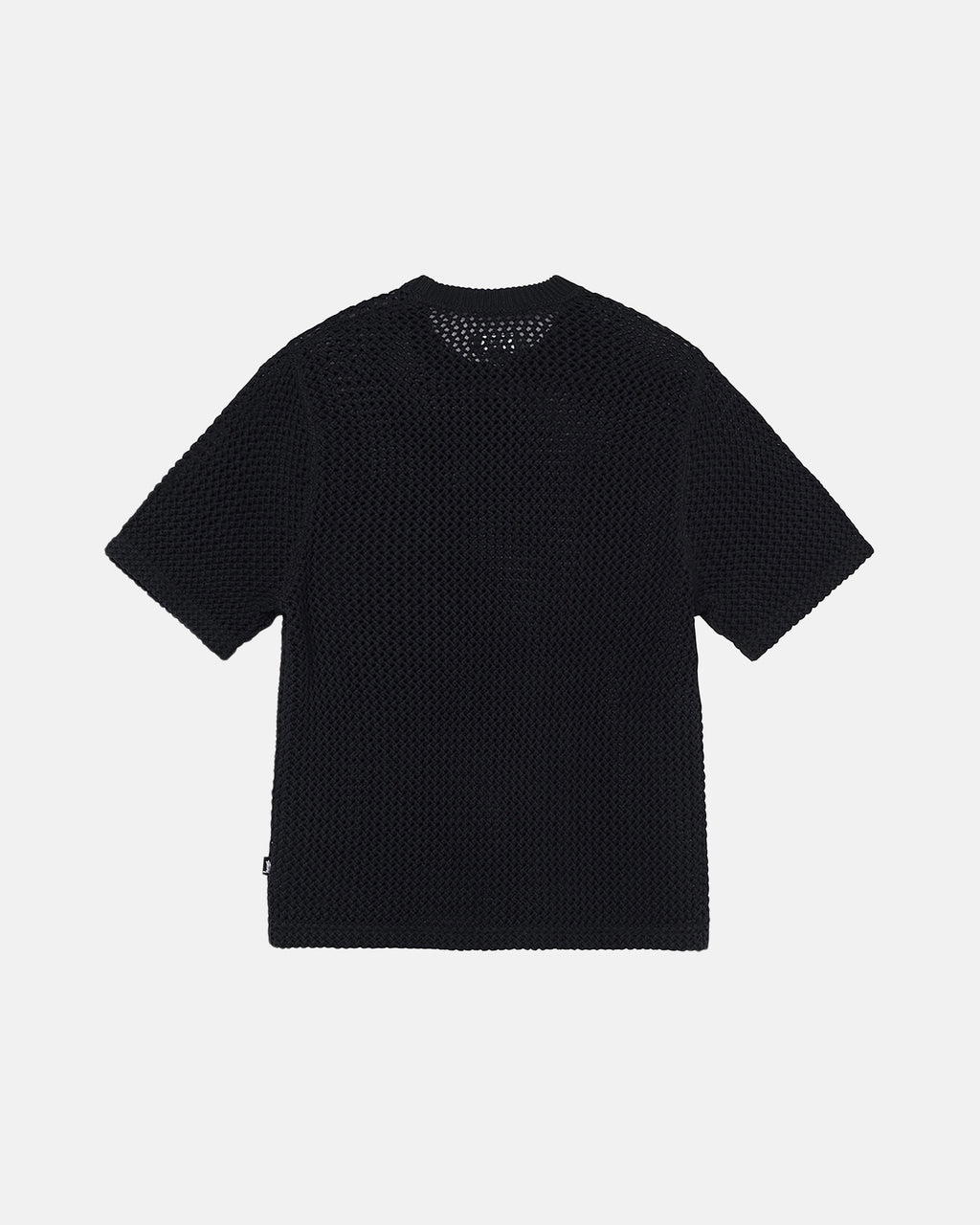 Stussy O'dyed Heavyweight Mesh Crew Skjorte Sort | 4827SKGOH