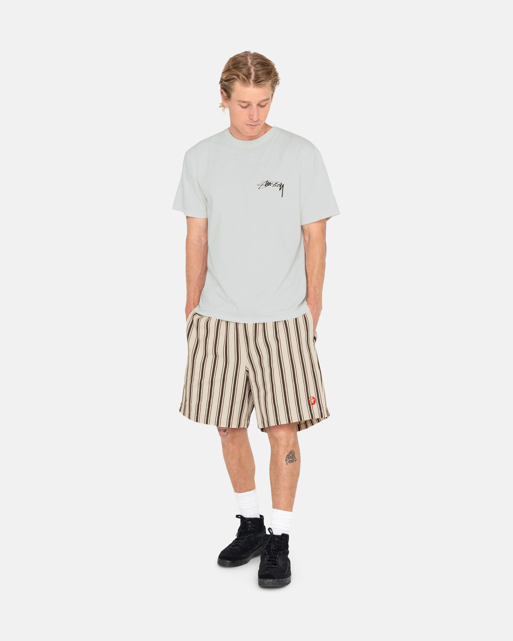 Stussy Our Legacy Arbejds Shop Laguna Shorts Beige Striber | 2036AZRCJ