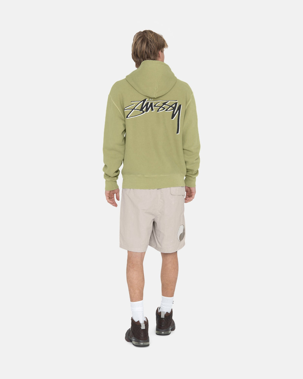 Stussy Our Legacy Drop Shadow Pigment Dyed Hættetrøje Tarragon | 2614GOZRF