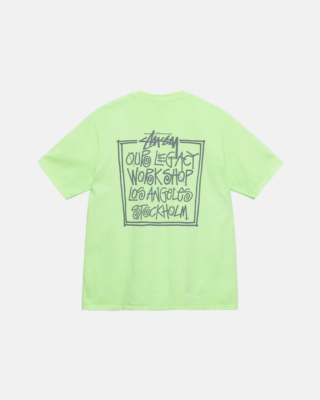 Stussy Our Legacy Frame Pigment Dyed Løbe T-shirt Paradise | 3628HKLTF