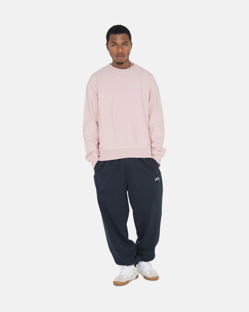 Stussy Overdyed Stock Logo Joggingbukser Mørkeblå | 6504XGILN