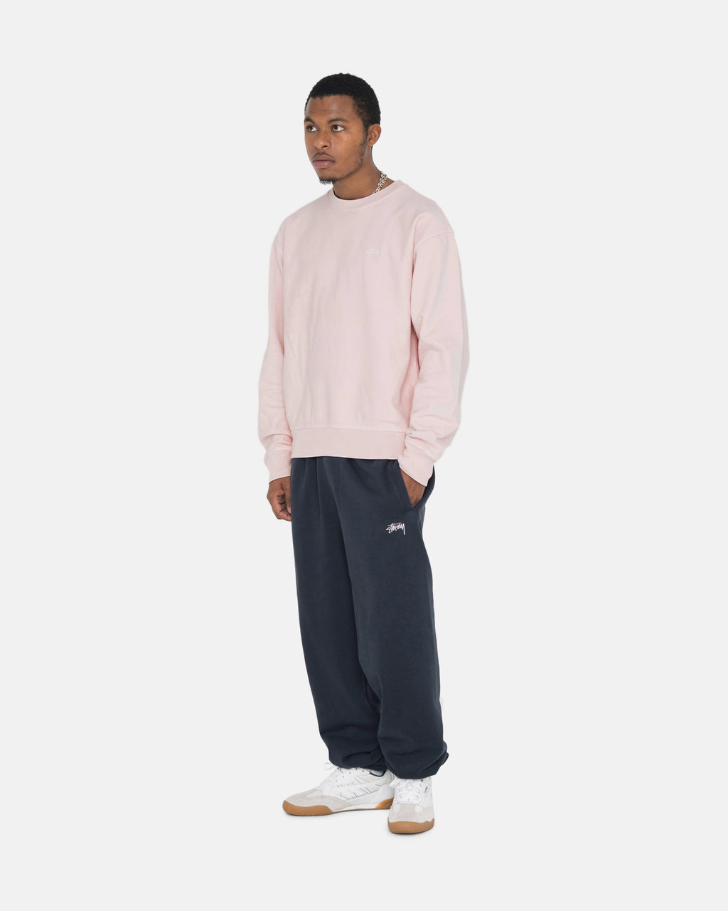 Stussy Overdyed Stock Logo Joggingbukser Mørkeblå | 6504XGILN