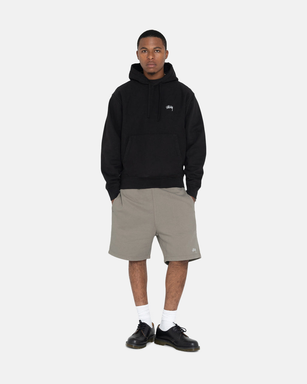 Stussy Overdyed Stock Logo Sweat Shorts Brune | 4705ADOSC