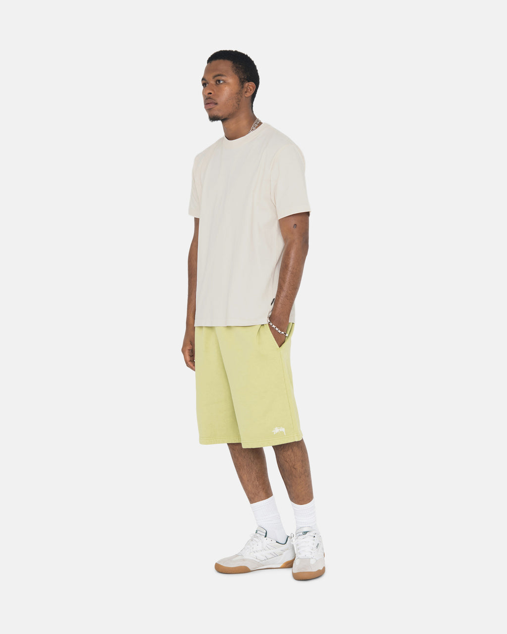 Stussy Overdyed Stock Logo Sweat Shorts Grøn | 5980BCTYQ