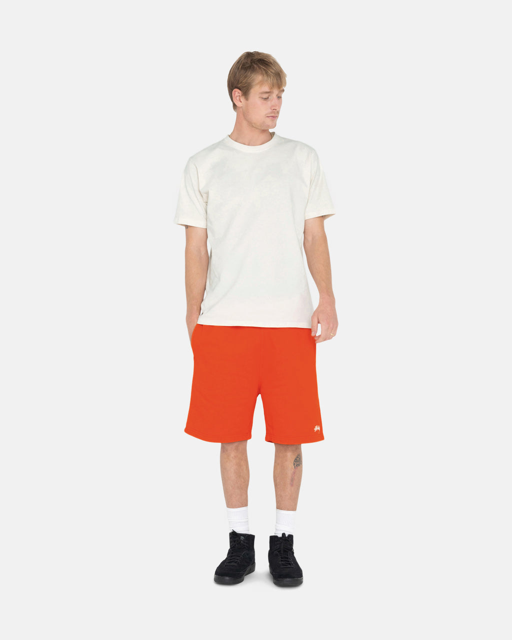 Stussy Overdyed Stock Logo Sweat Shorts Orange | 7184OGXBV