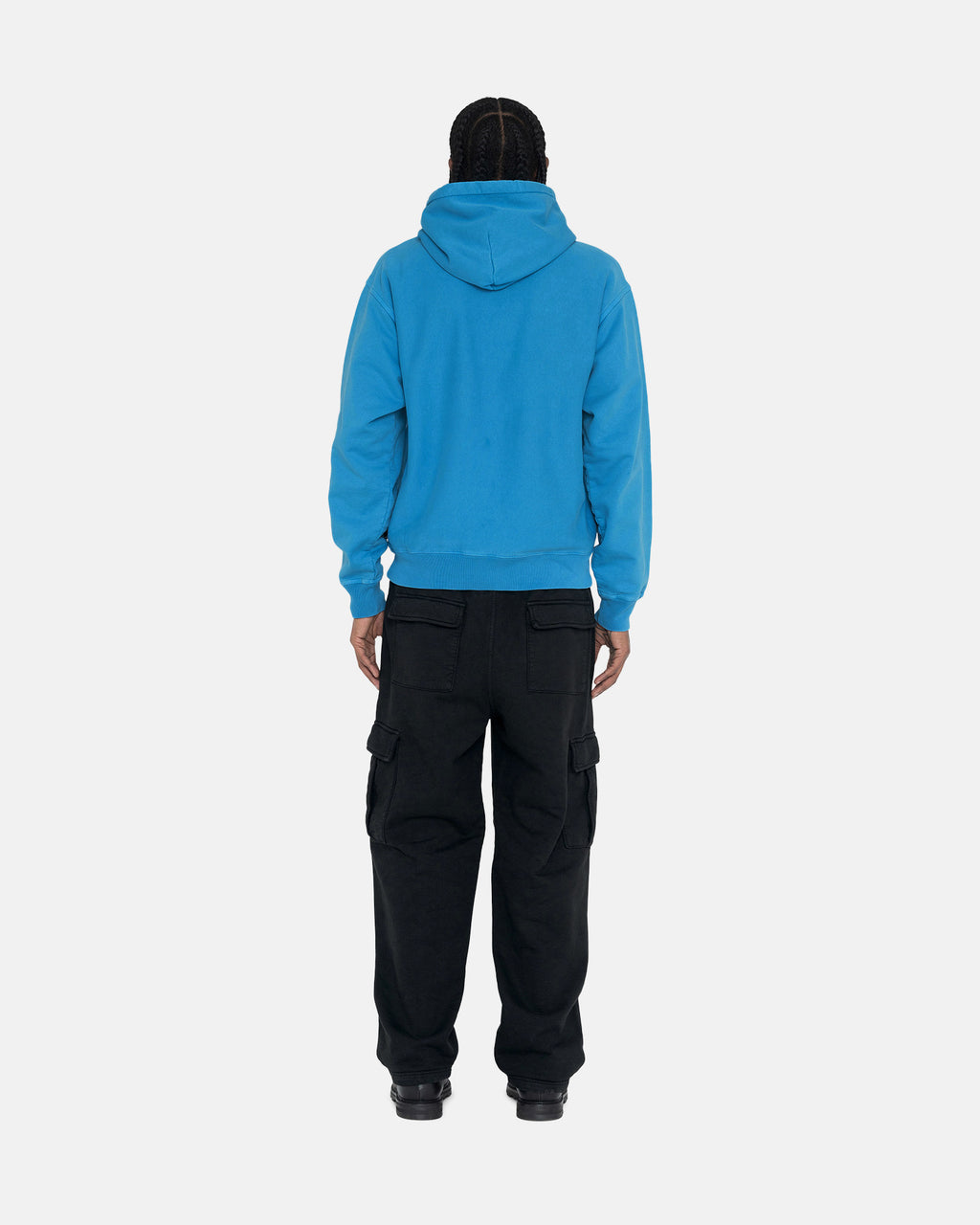 Stussy Pigment Dyed Fleece Hættetrøje Blå | 9104RAQGM